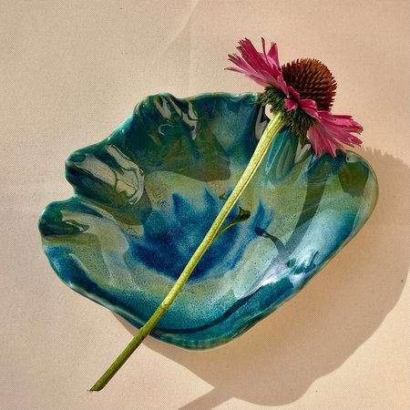 Ręcznie malowana ceramiczna muszla ozdobna